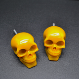 Yellow Skull Door Knobs, Resin Kitchen Door Knobs