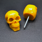 Yellow Skull Door Knobs, Resin Kitchen Door Knobs