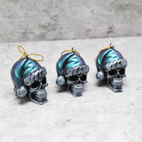 Gothic Skull Santa Ornaments