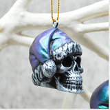 Gothic Skull Santa Ornaments