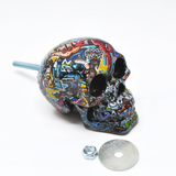 Graffiti Skull Door Knob, Resin Kitchen Door Knob