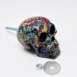 Graffiti Skull Door Knob, Resin Kitchen Door Knob