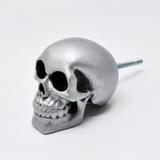Silver Skull Drawer Knob – Gothic Cabinet Pull for Drawers & Furniture