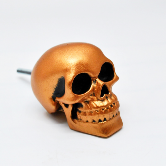Bronze Skull Drawer Knob – Gothic Cabinet Pull for Drawers & Furniture