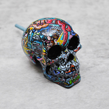 Graffiti Skull Door Knob, Resin Kitchen Door Knob