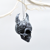 Horned Skull Baubles, Christmas Tree Decorations