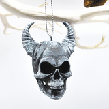 Horned Skull Baubles, Christmas Tree Decorations