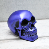 Purple Skull Ornament, Gothic Paperweight