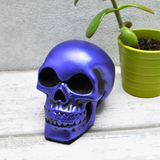 Purple Skull Ornament, Gothic Paperweight