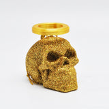 Glitter Skull Baubles, Halo Skull, Christmas Tree Skulls