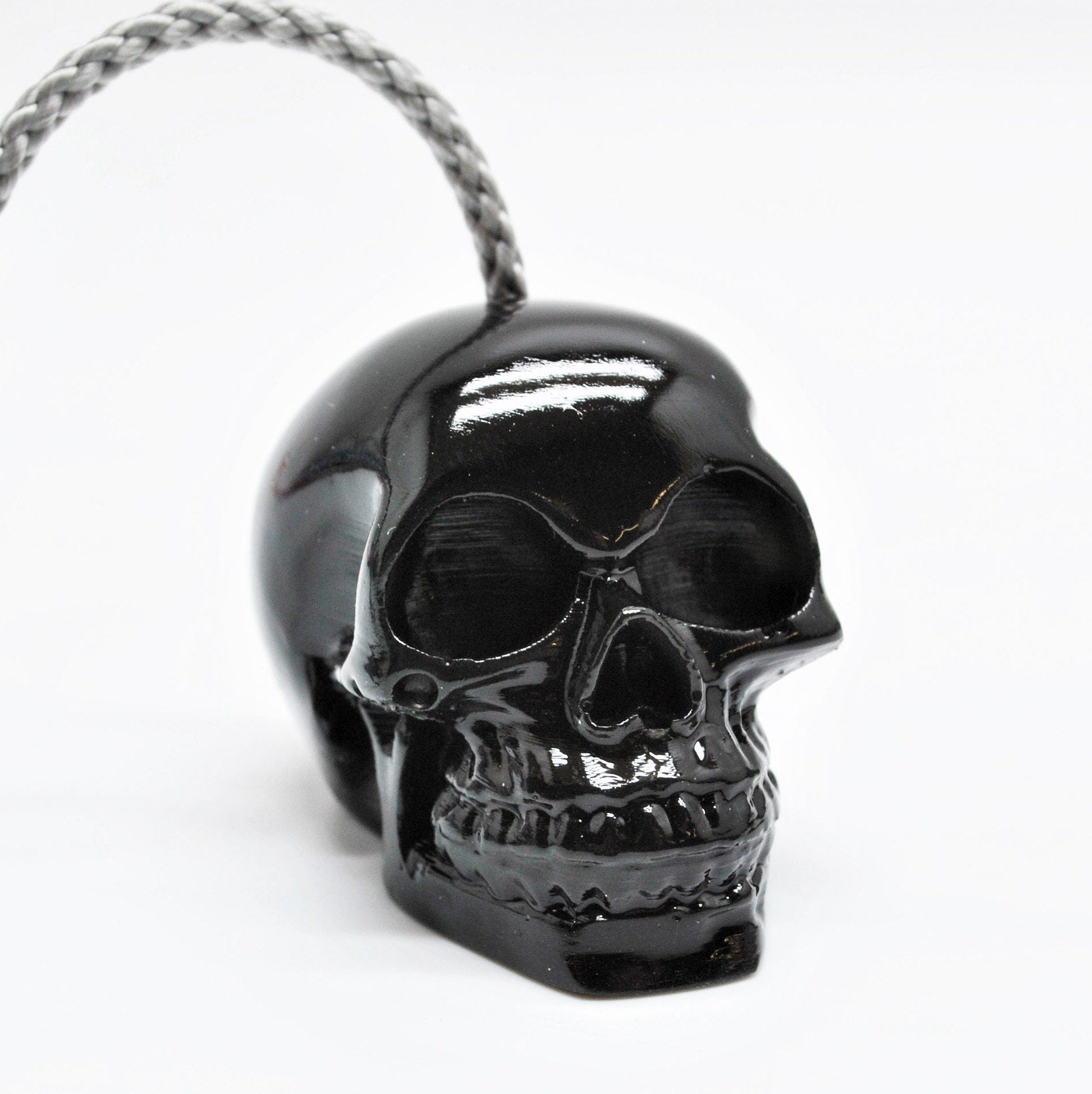 Black Skull Skull Decorative Black Horror Skull Black Gothic Metallic