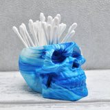 Cotton Bud Holder, Skull Q Tip Container, Skull Brush Holder, Toothpick Holder, Cotton Bud Storage