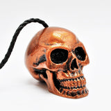 Copper Skull Light Pull, Bathroom Light Pull Cord Weight