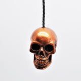 Copper Skull Light Pull, Bathroom Light Pull Cord Weight